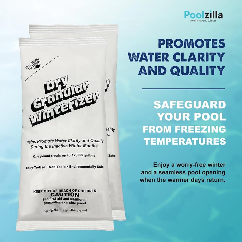 Poolzilla 24,000 Gallon Winterizing Kit, Closing Kit for Above and In-Ground Pools, Includes 1 Qt. Winter Clarifier, 1 Qt. Winter Control, 2 Lbs Winter Shock, 2 Lbs Winterizer - Image 5